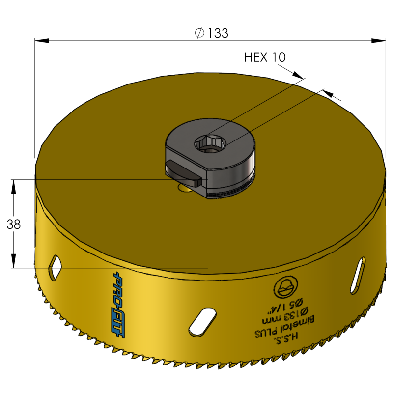 133 mm BiMetal PLUS ProFit gatzaag (reg. tand) - Gatzagen.com