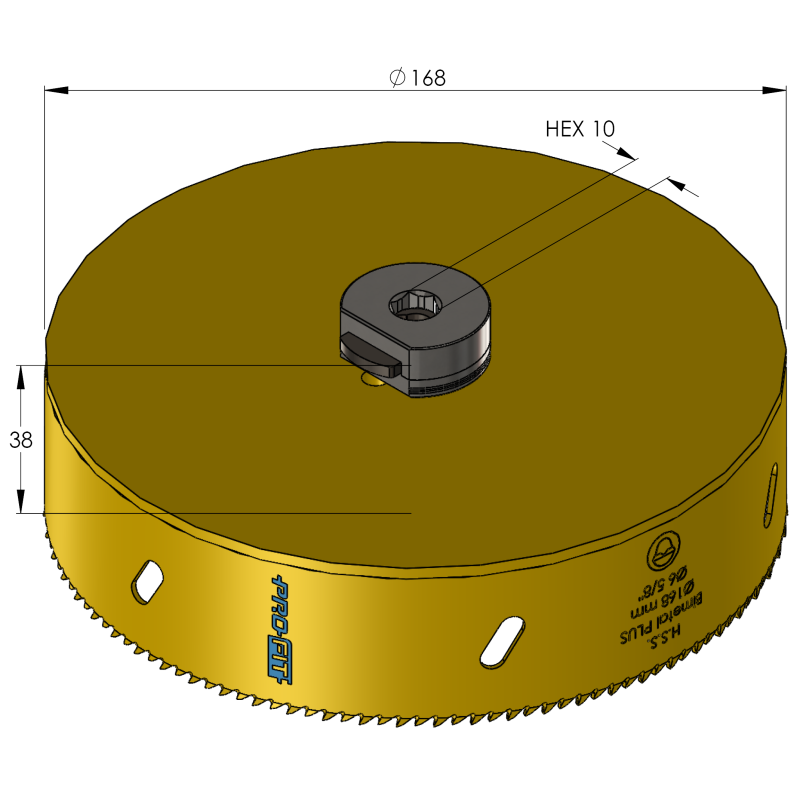 168 mm BiMetal PLUS ProFit gatzaag (reg. tand) - Gatzagen.com