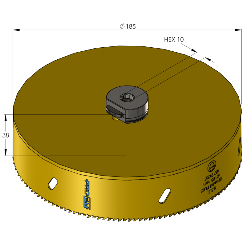185 mm BiMetal PLUS ProFit gatzaag (reg. tand) - Gatzagen.com