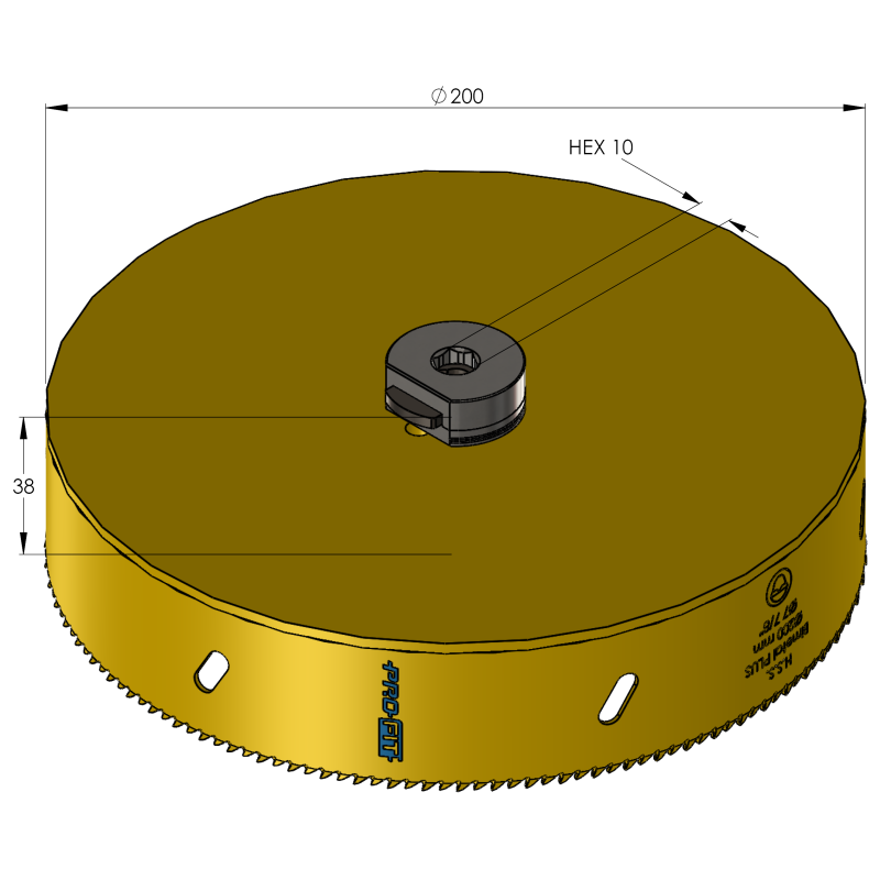 200 mm BiMetal PLUS ProFit gatzaag (reg. tand) - Gatzagen.com