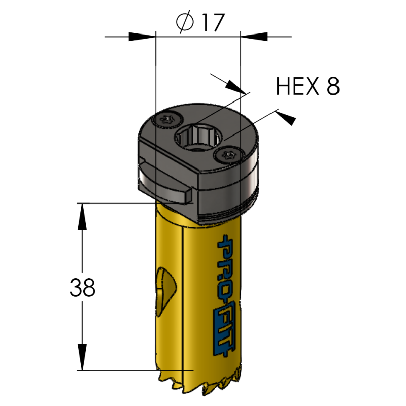 17 mm BiMetal PLUS ProFit gatzaag (var. tand) - Gatzagen.com
