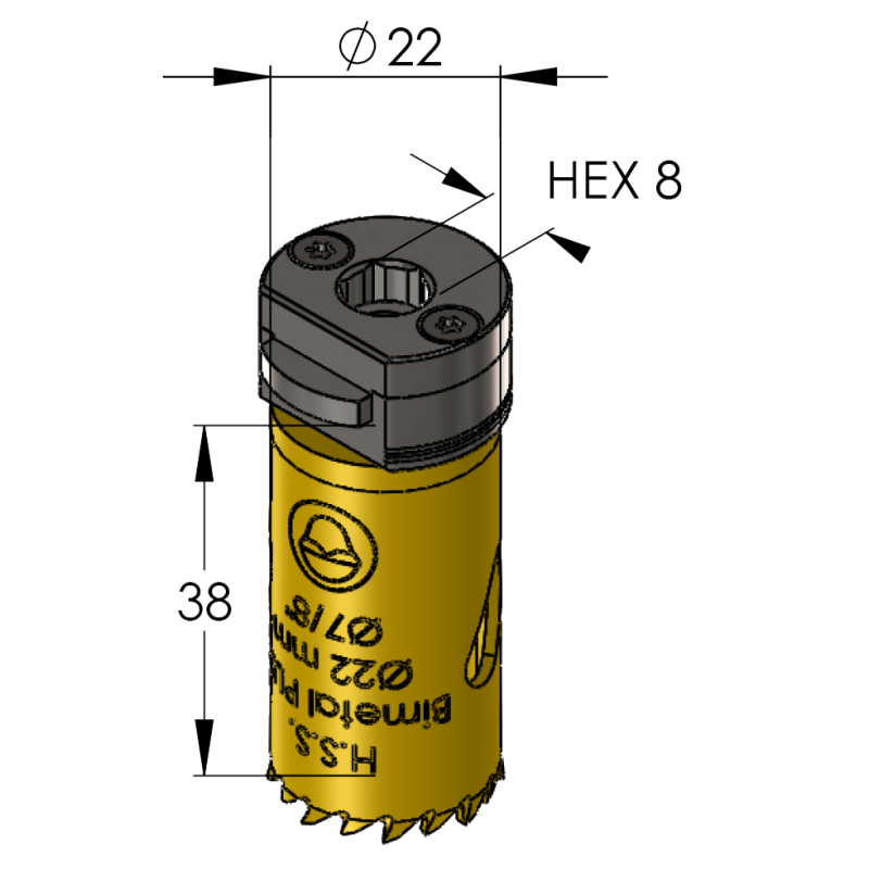 22 mm BiMetal PLUS ProFit gatzaag (var. tand) - Gatzagen.com