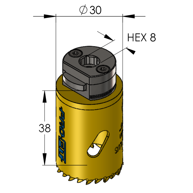 30 mm BiMetal PLUS ProFit gatzaag (var. tand) - Gatzagen.com