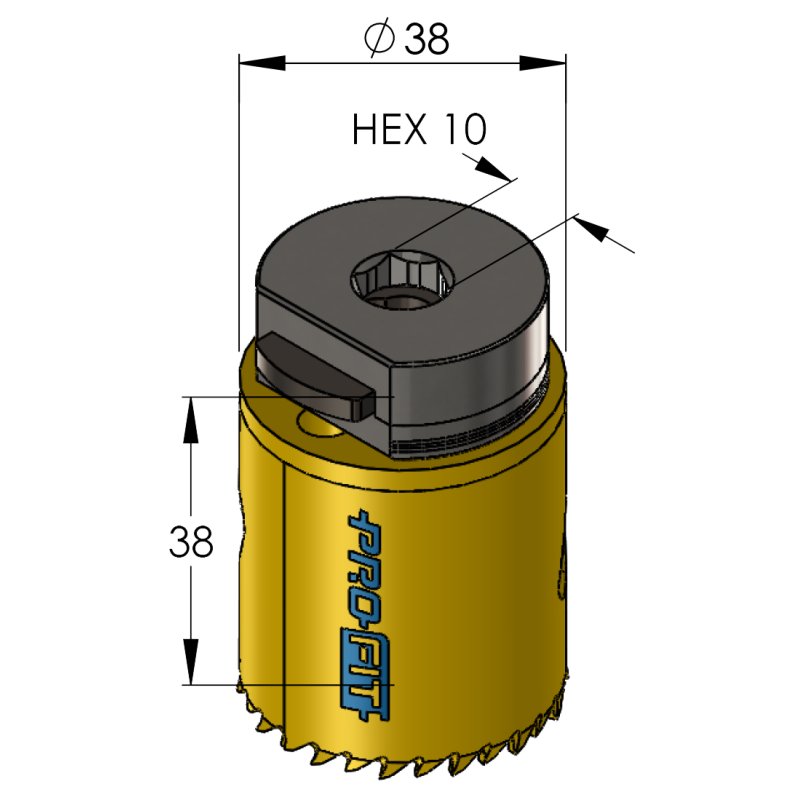 38 mm BiMetal PLUS ProFit gatzaag (var. tand) - Gatzagen.com