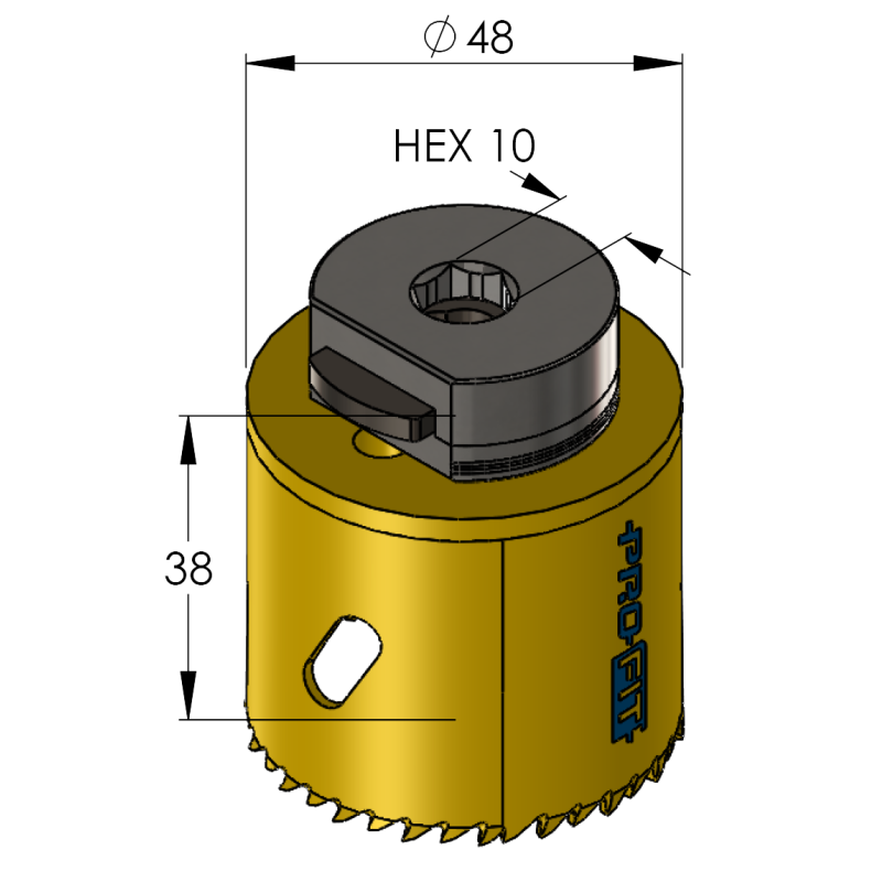 48 mm BiMetal PLUS ProFit gatzaag (var. tand) - Gatzagen.com