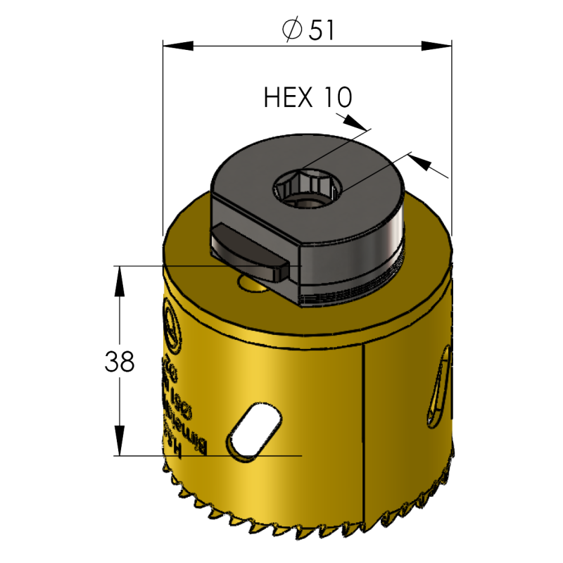 51 mm BiMetal PLUS ProFit gatzaag (var. tand) - Gatzagen.com