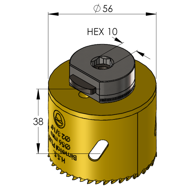 56 mm BiMetal PLUS ProFit gatzaag (var. tand) - Gatzagen.com