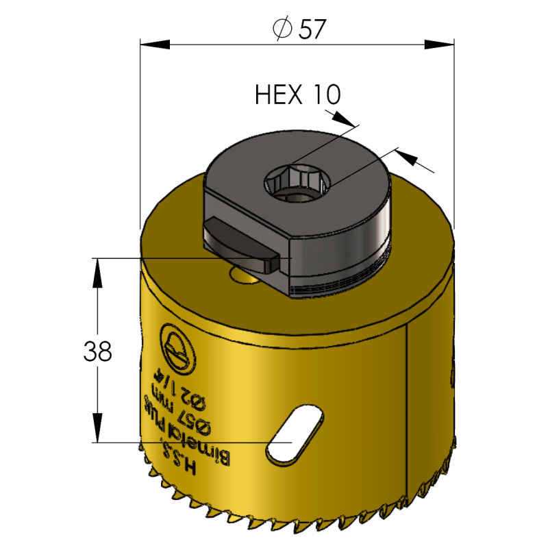 57 mm BiMetal PLUS ProFit gatzaag (var. tand) - Gatzagen.com 57 mm BiMetal PLUS ProFit gatzaag (var. tand) - Gatzagen.com