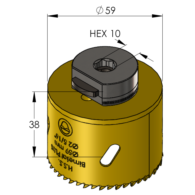 59 mm BiMetal PLUS ProFit gatzaag (var. tand) - Gatzagen.com