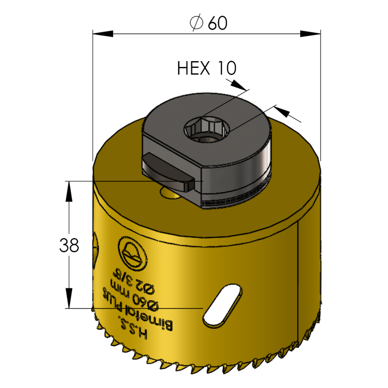 60 mm BiMetal PLUS ProFit gatzaag (var. tand) - Gatzagen.com