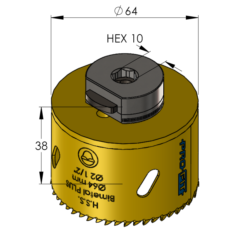 64 mm BiMetal PLUS ProFit gatzaag (var. tand) - Gatzagen.com