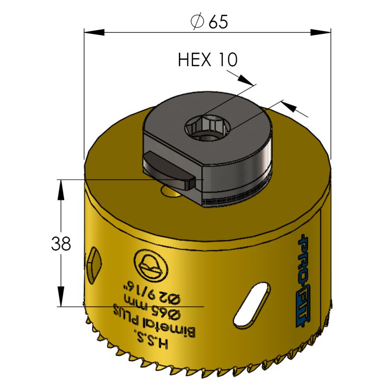 65 mm BiMetal PLUS ProFit gatzaag (var. tand) - Gatzagen.com