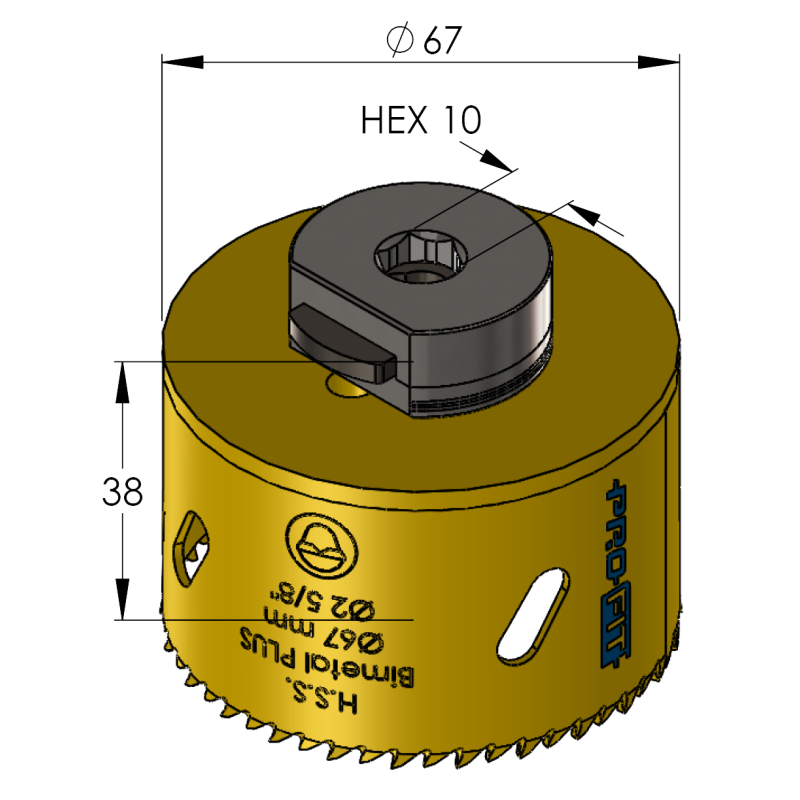 67 mm BiMetal PLUS ProFit gatzaag (var. tand) - Gatzagen.com