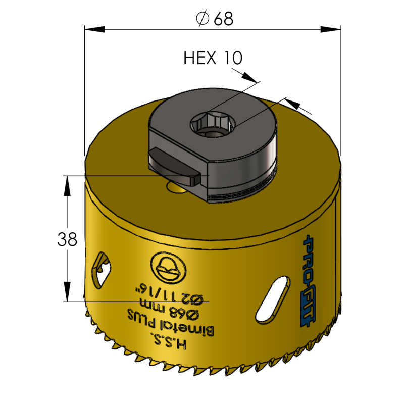 68 mm BiMetal PLUS ProFit gatzaag (var. tand) - Gatzagen.com