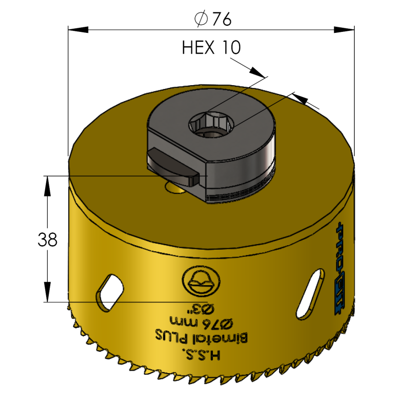 76 mm BiMetal PLUS ProFit gatzaag (var. tand) - Gatzagen.com