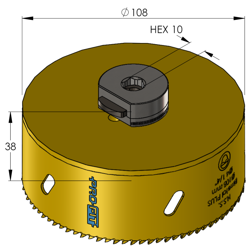 108 mm BiMetal PLUS ProFit gatzaag (var. tand) - Gatzagen.com