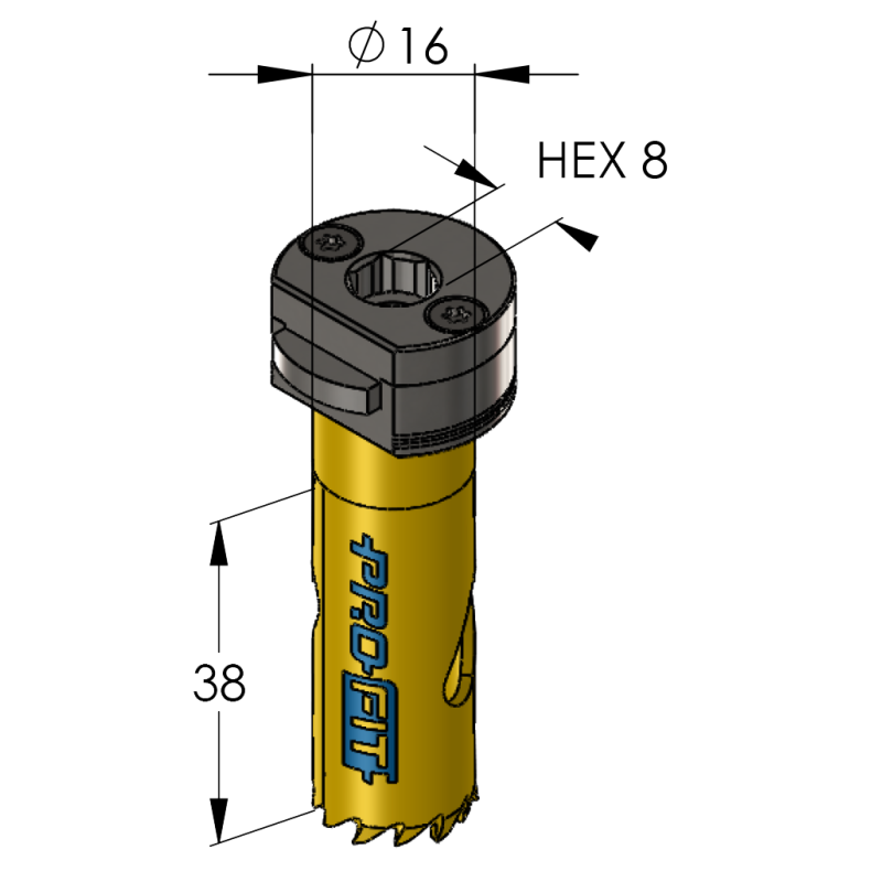 16 mm BiMetal PLUS ProFit gatzaag (reg. tand) - Gatzagen.com
