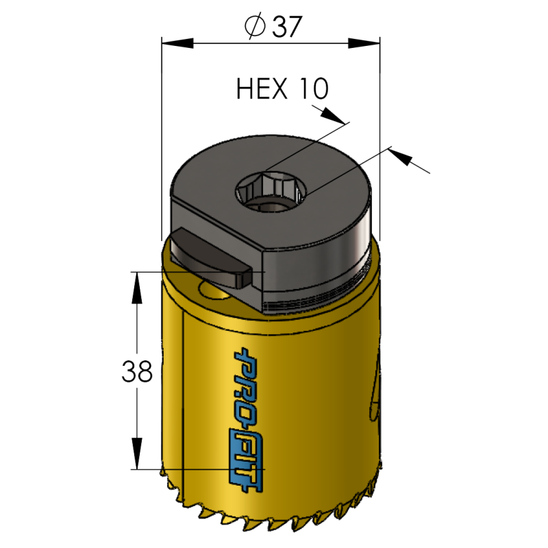 37 mm BiMetal PLUS ProFit gatzaag (reg. tand) - Gatzagen.com