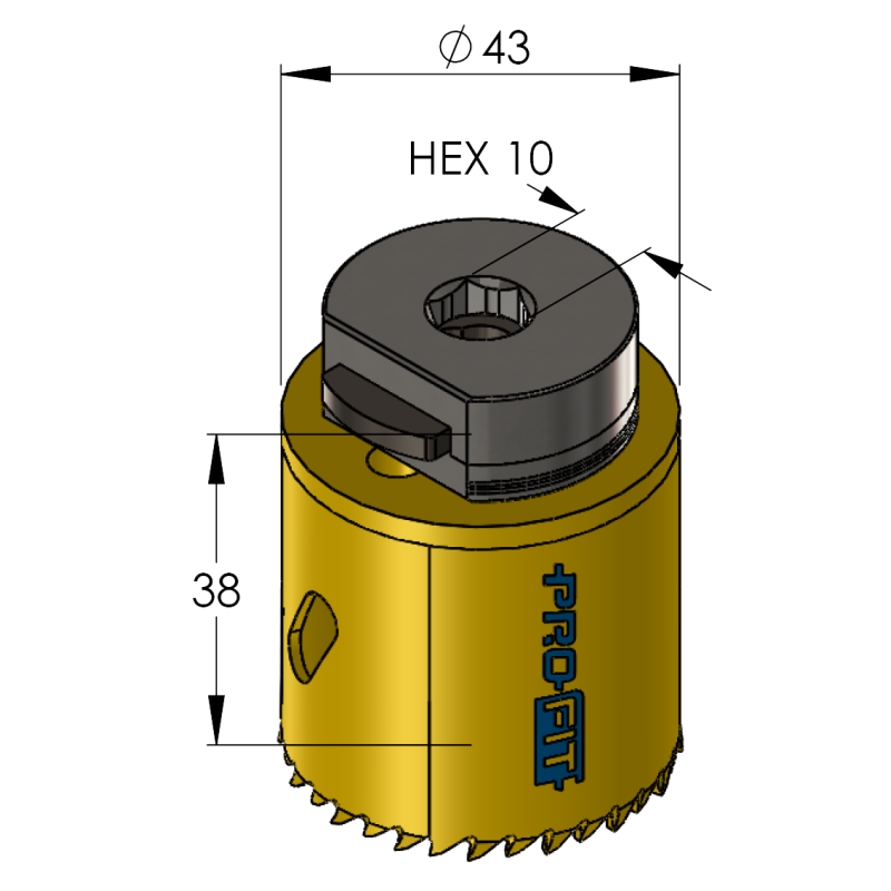 43 mm BiMetal PLUS ProFit gatzaag (reg. tand) - Gatzagen.com