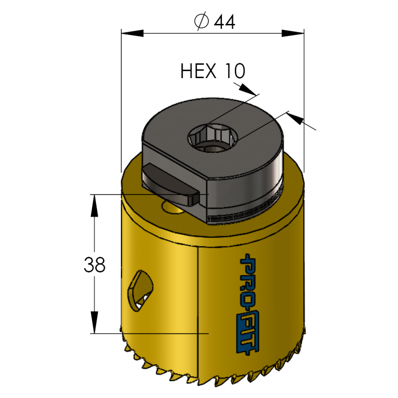 44 mm BiMetal PLUS ProFit gatzaag (reg. tand) - Gatzagen.com