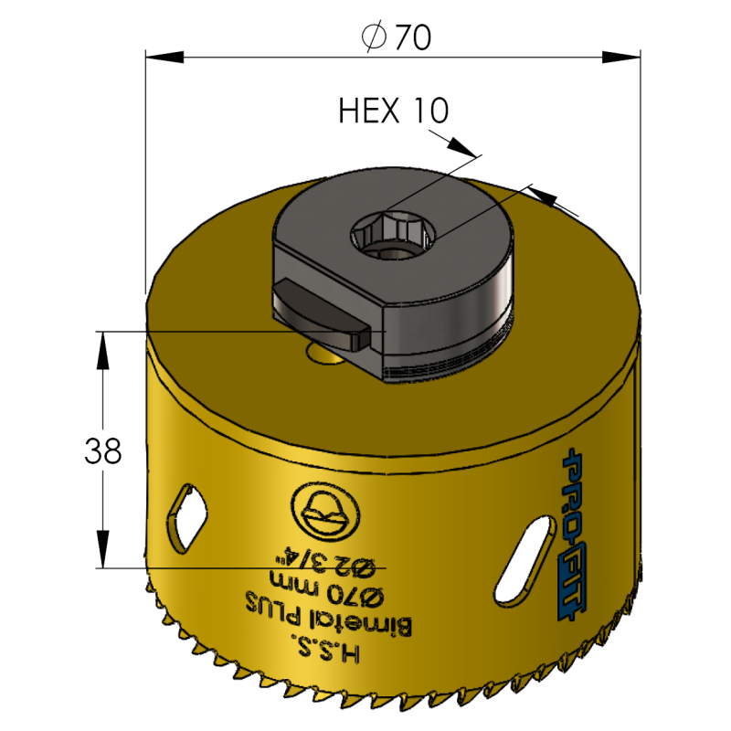 70 mm BiMetal PLUS ProFit gatzaag (reg. tand) - Gatzagen.com
