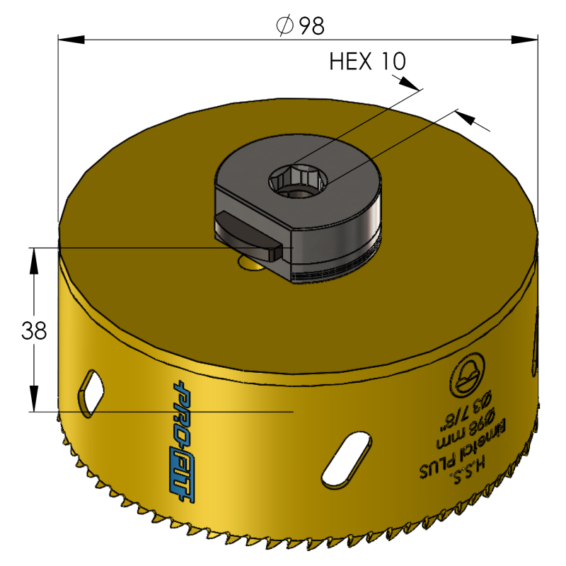 98 mm BiMetal PLUS ProFit gatzaag (reg. tand) - Gatzagen.com