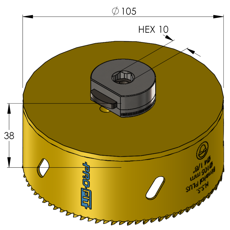 105 mm BiMetal PLUS ProFit gatzaag (reg. tand) - Gatzagen.com